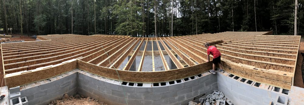 Floor joists pano