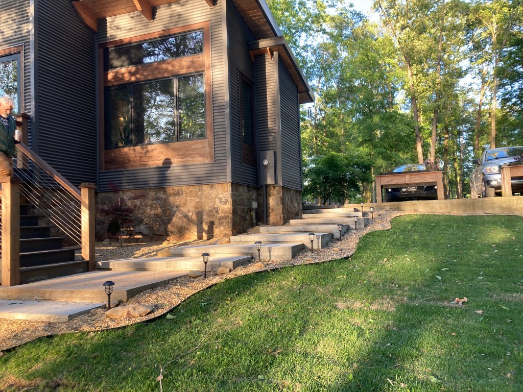 steps beside the house